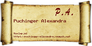 Puchinger Alexandra névjegykártya